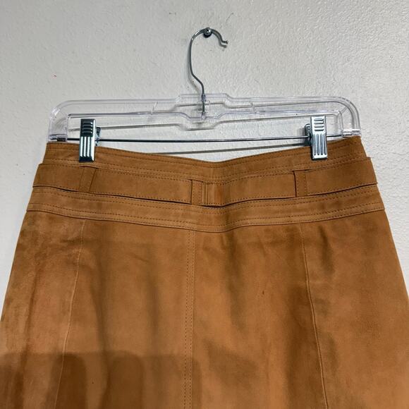 Free People Sand Livin for Love Goat Suede Leather Mini Skirt Sz 4 NWT - Picture 10 of 14